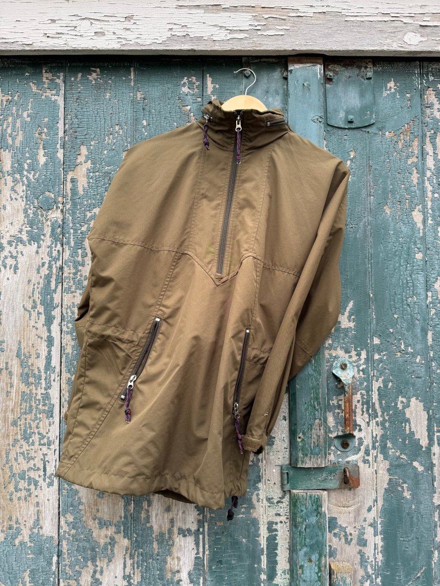 Vintage EMS Army Green Windbreaker - Diamonds & Rust
