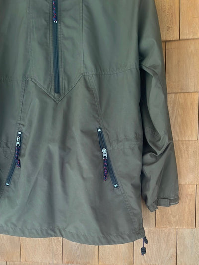 Vintage EMS Army Green Windbreaker - Diamonds & Rust