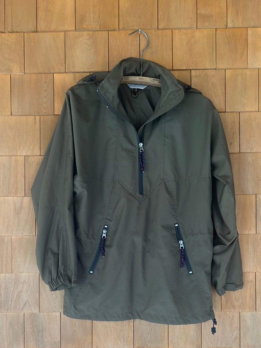 Vintage EMS Army Green Windbreaker - Diamonds & Rust