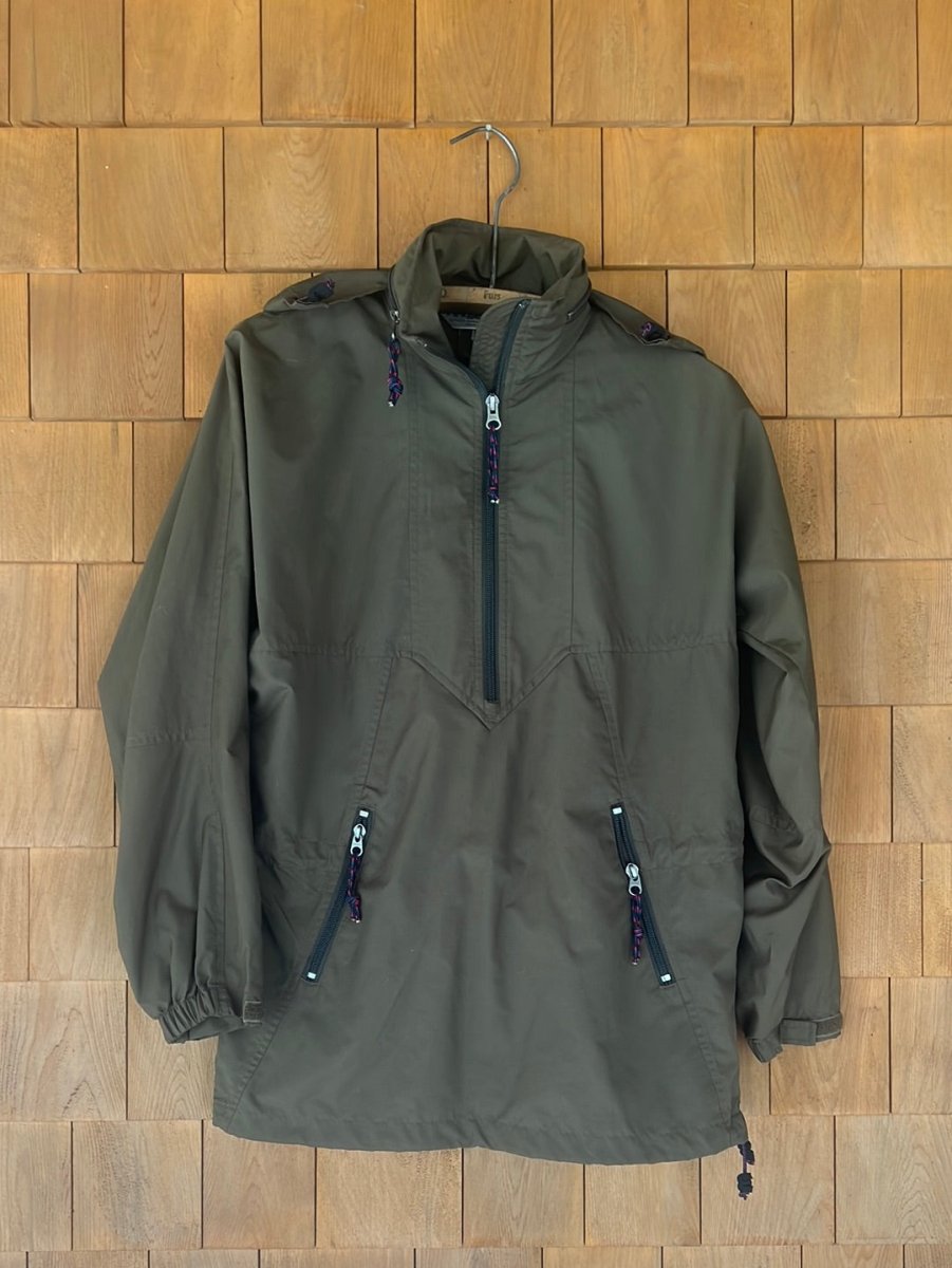 Vintage EMS Army Green Windbreaker - Diamonds & Rust