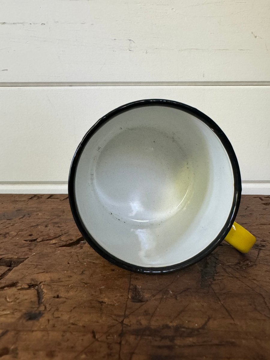 Vintage Enamel Mug 10oz Green - Diamonds & Rust