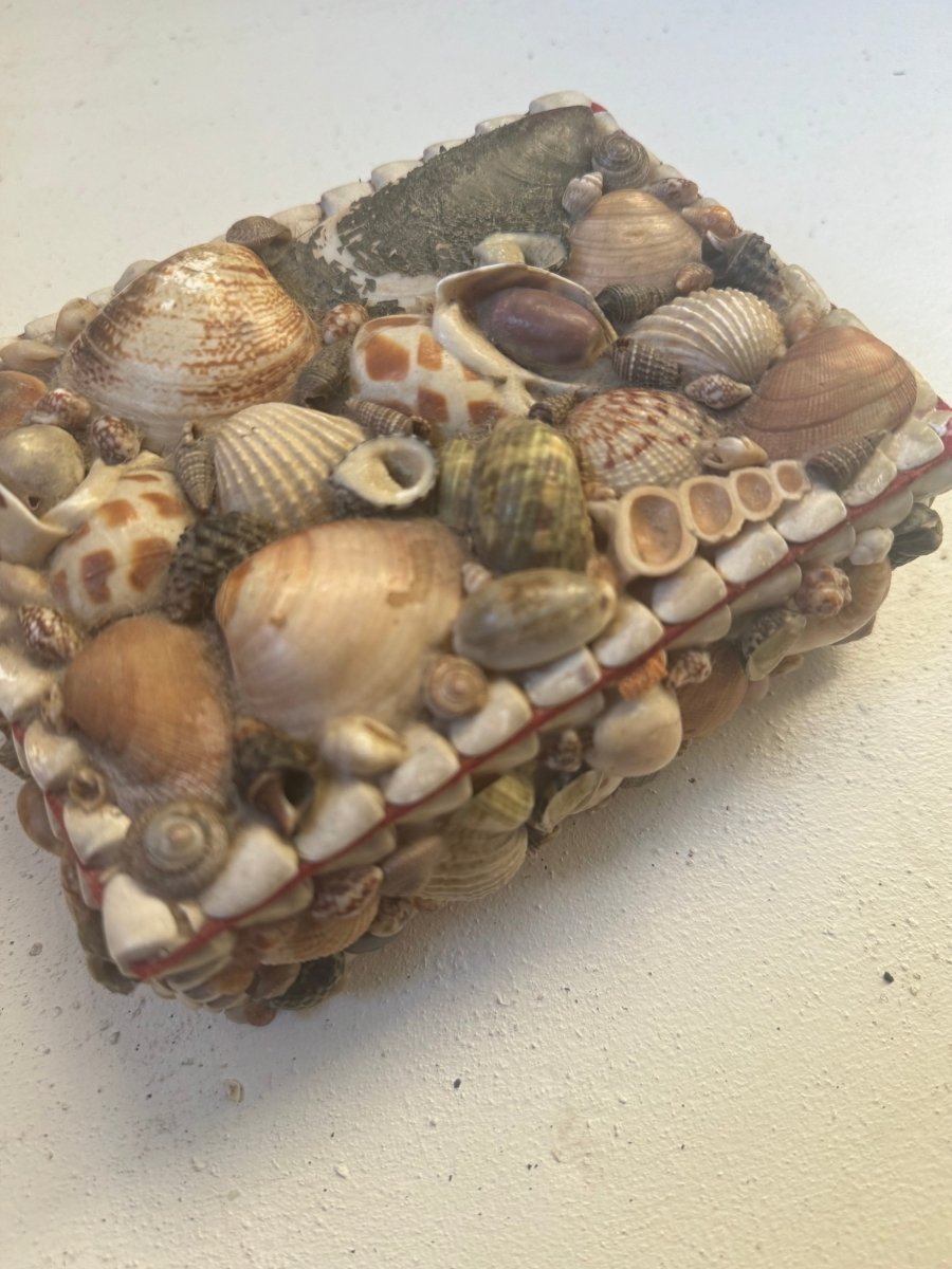 Vintage Encrusted Shell Box Art - 2 - Diamonds & Rust