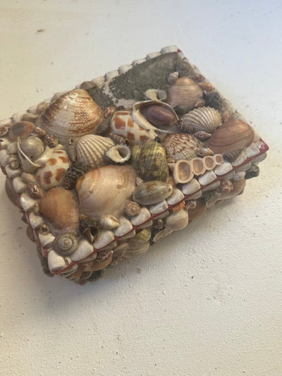 Vintage Encrusted Shell Box Art - 2 - Diamonds & Rust