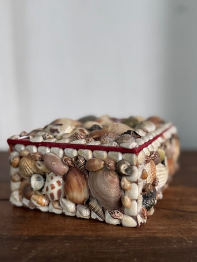 Vintage Encrusted Shell Box Art - 2 - Diamonds & Rust
