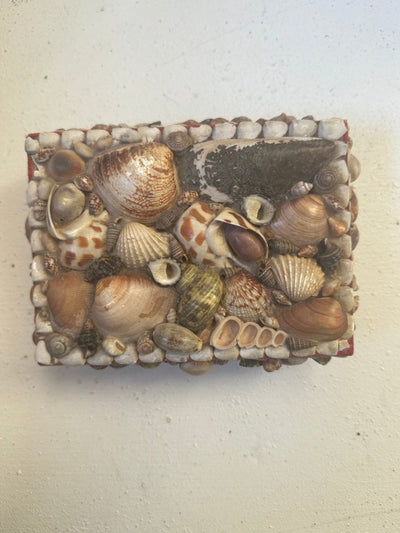 Vintage Encrusted Shell Box Art - 2 - Diamonds & Rust