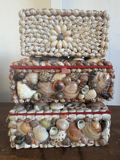 Vintage Encrusted Shell Box Art - 2 - Diamonds & Rust