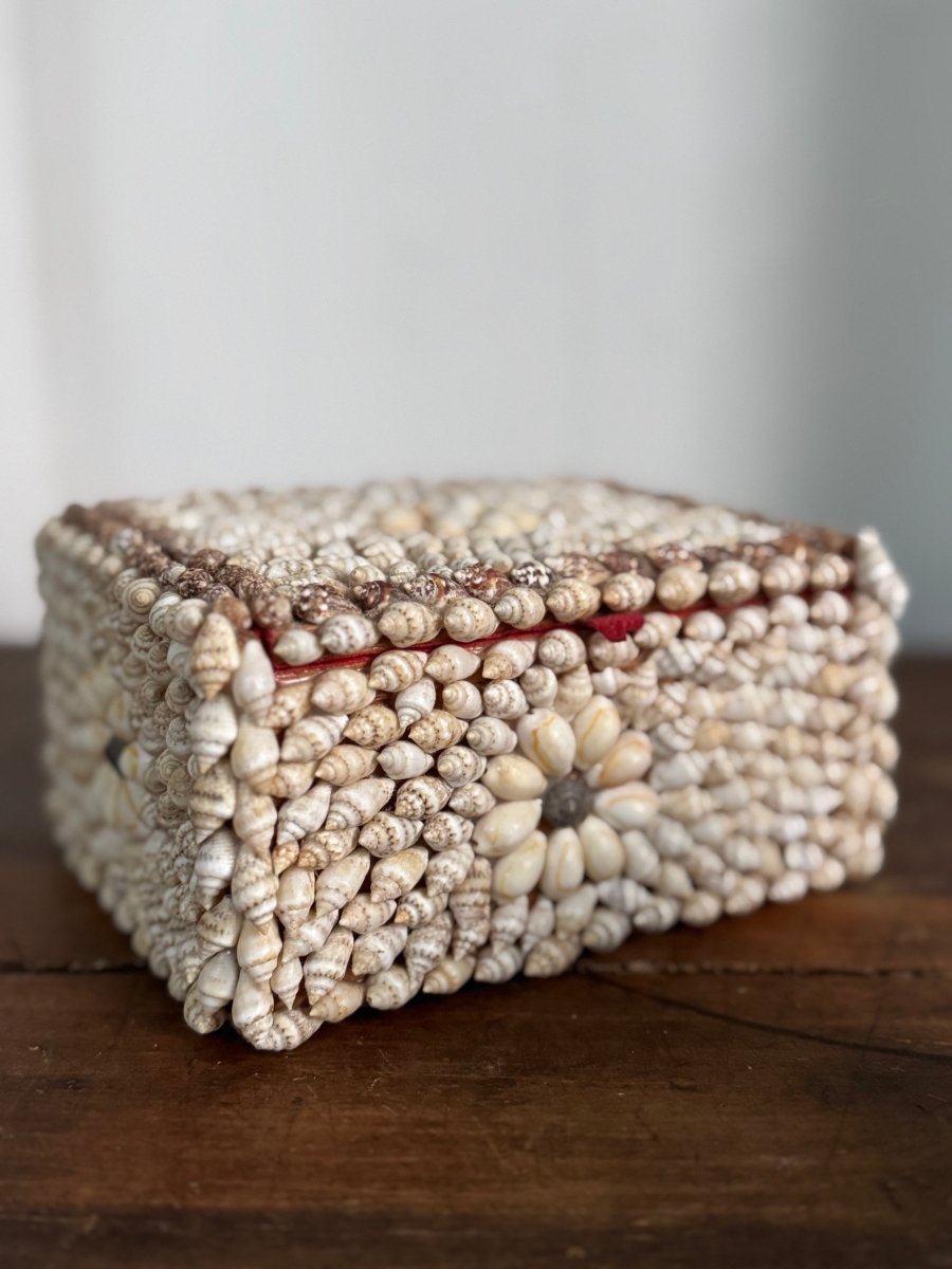 Vintage Encrusted Shell Box Art - 3 - Diamonds & Rust