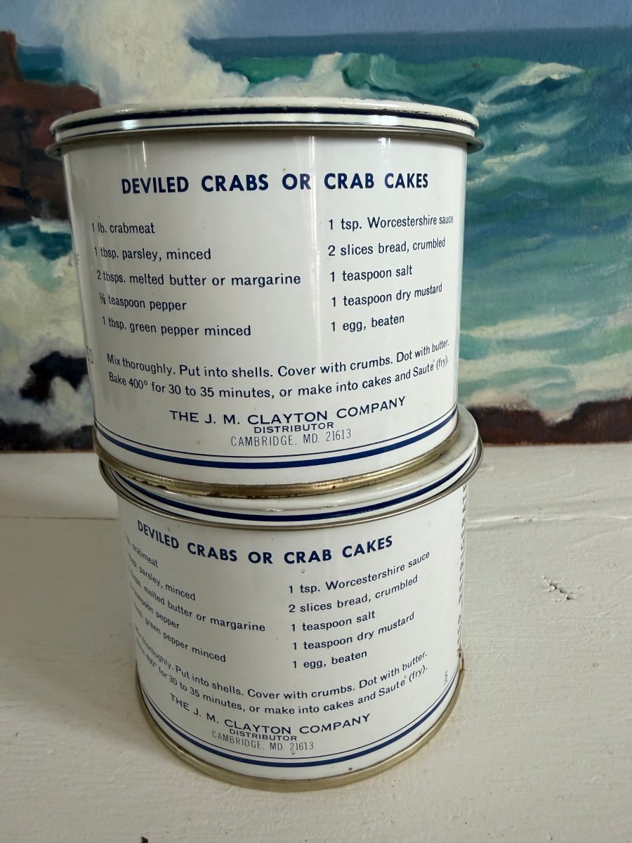 Vintage Epicure Crab Meat Tin - Diamonds & Rust