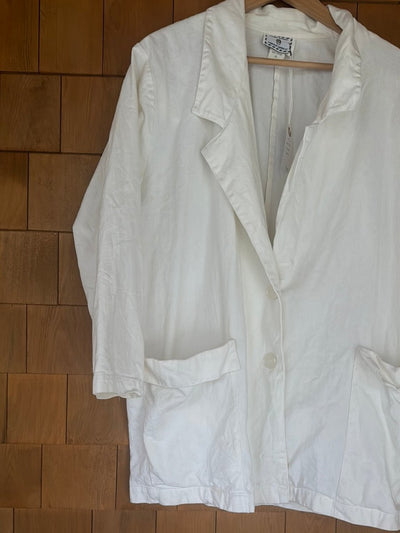 Vintage Express White Chore Coat - Diamonds & Rust