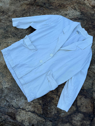 Vintage Express White Chore Coat - Diamonds & Rust