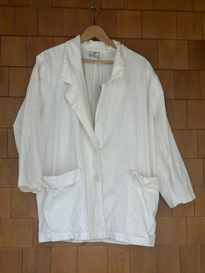 Vintage Express White Chore Coat - Diamonds & Rust