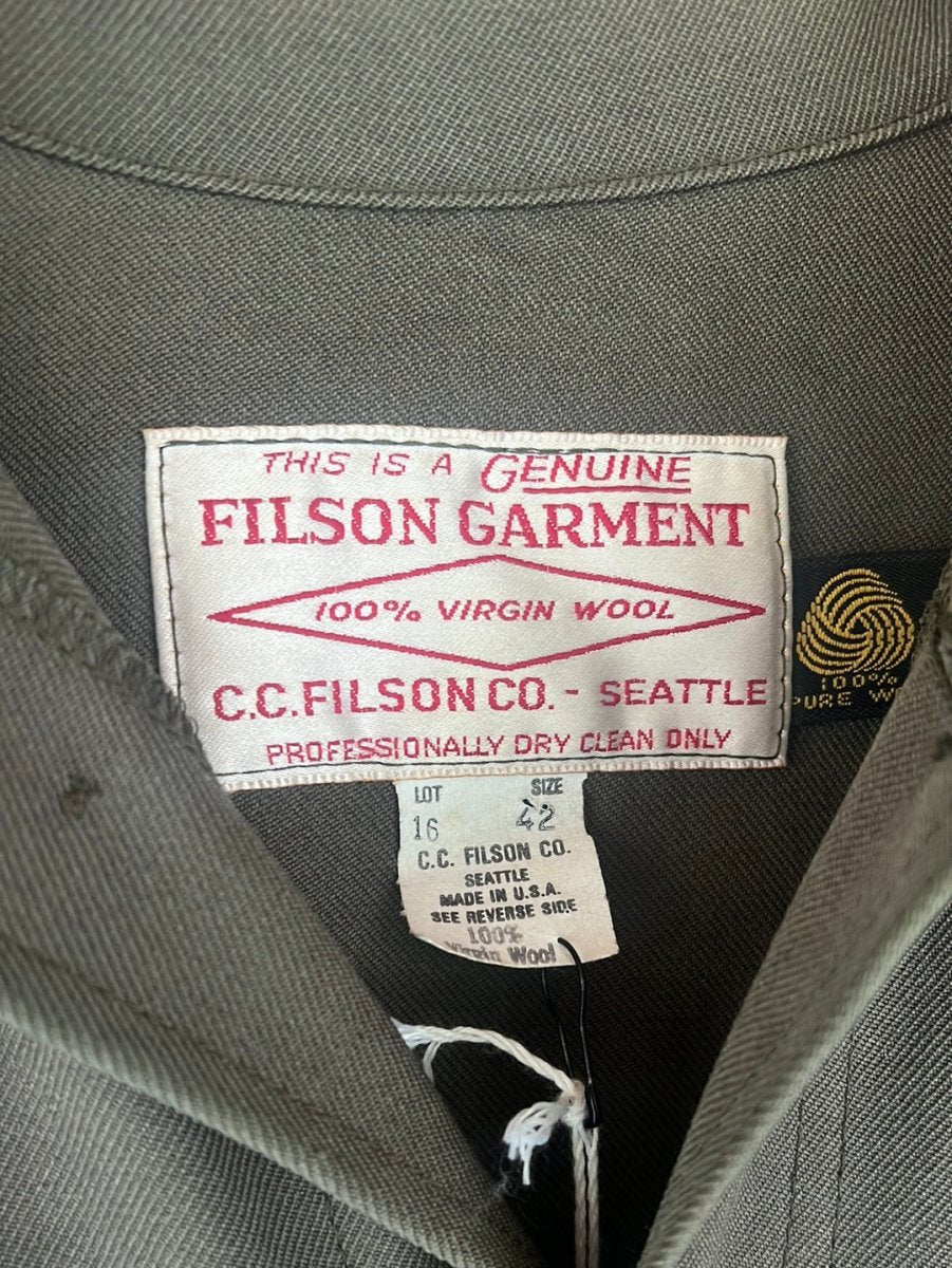 FILSON GARMENT 100%ウールジャケット サイズ38 Vintage FILSON Garment Wool Cruiser Jacket - Diamonds & Rust