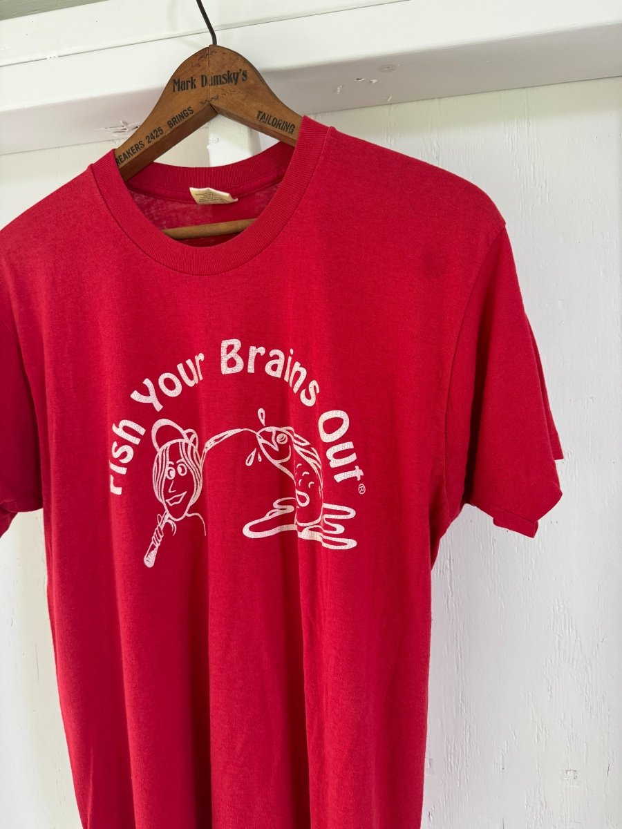 Vintage Fish Your Brains Out Tee Shirt - Diamonds & Rust