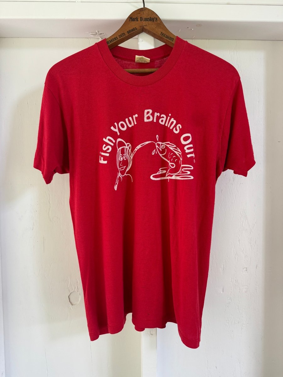 Vintage Fish Your Brains Out Tee Shirt - Diamonds & Rust
