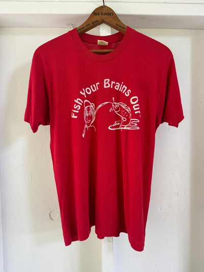 Vintage Fish Your Brains Out Tee Shirt - Diamonds & Rust