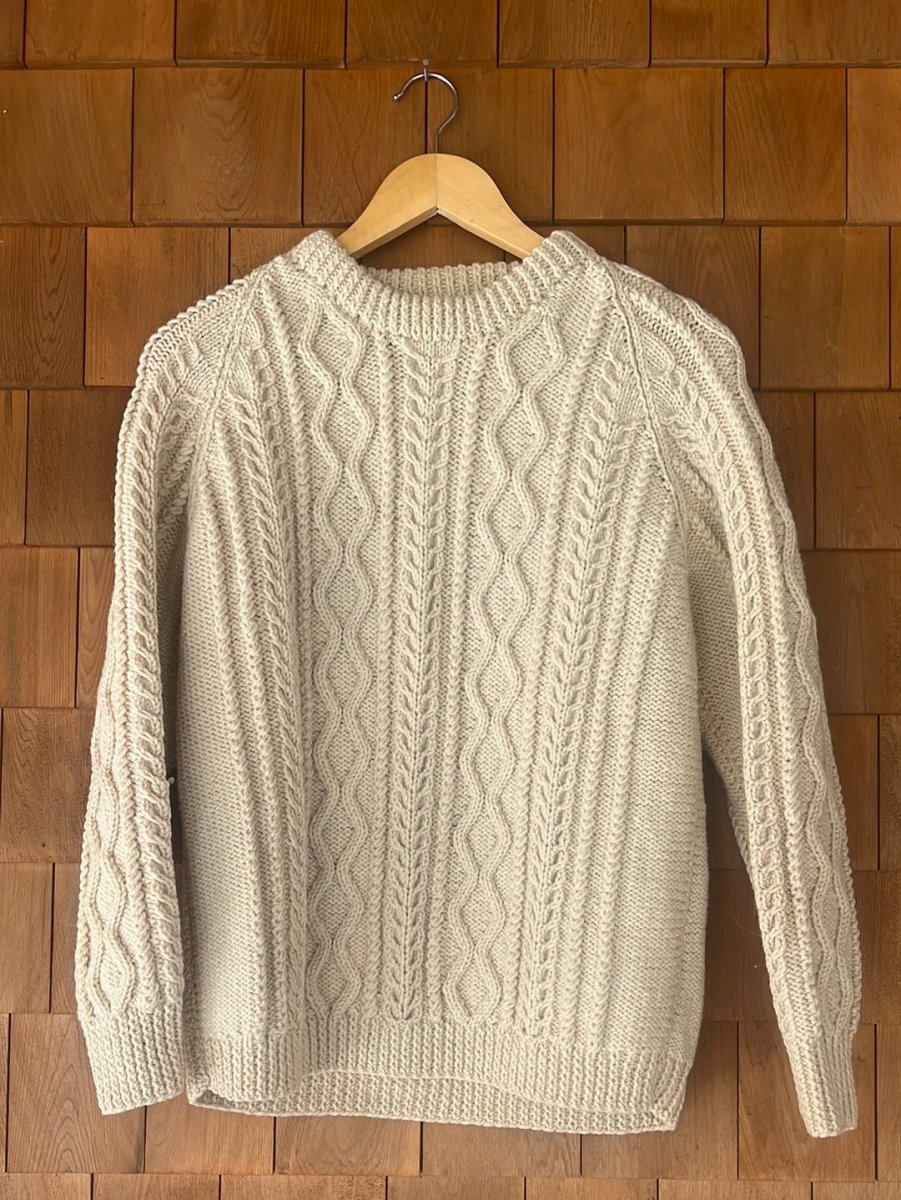 Vintage Fisherman's Wool Sweater - Diamonds & Rust