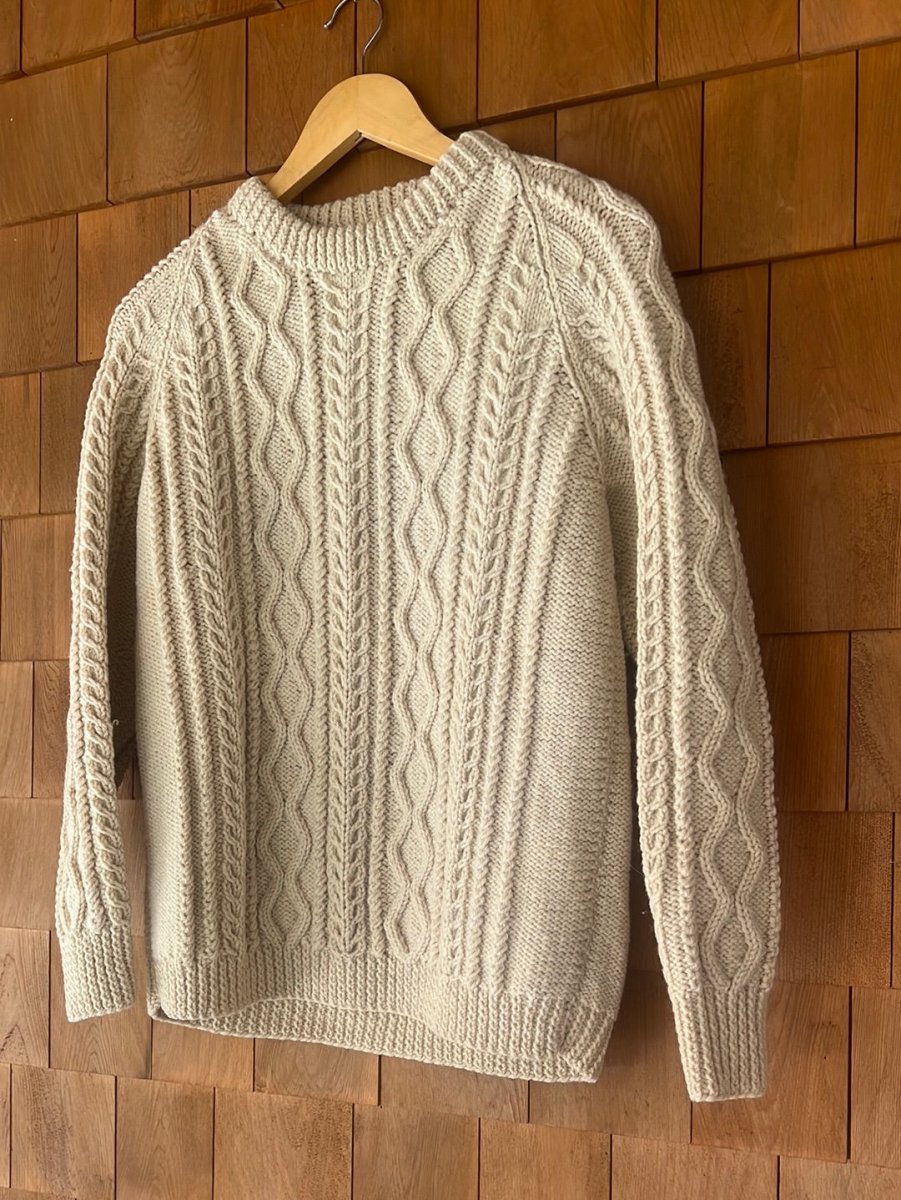 Vintage Fisherman's Wool Sweater - Diamonds & Rust