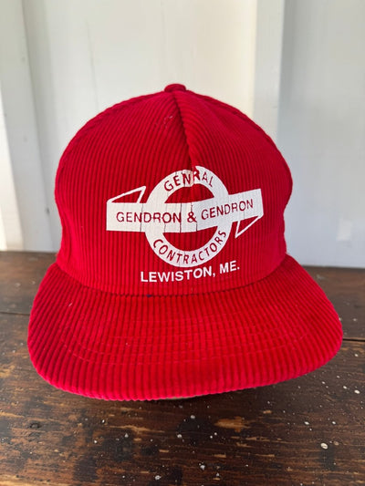 Vintage Gendron & Gendron Corduroy Hat - Diamonds & Rust