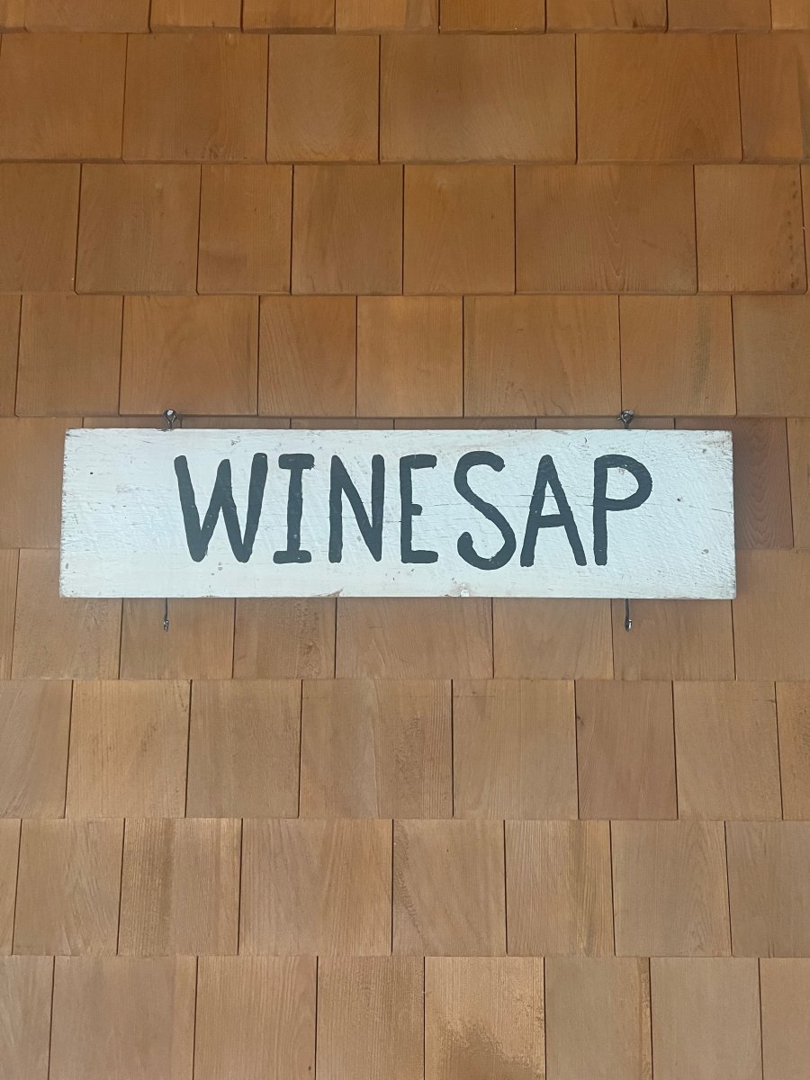 Vintage Hand - Painted Winesap Apple Sign - Diamonds & Rust