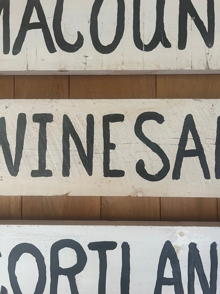 Vintage Hand - Painted Winesap Apple Sign - Diamonds & Rust