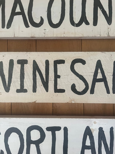 Vintage Hand - Painted Winesap Apple Sign - Diamonds & Rust