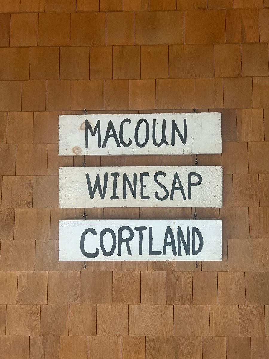 Vintage Hand - Painted Winesap Apple Sign - Diamonds & Rust