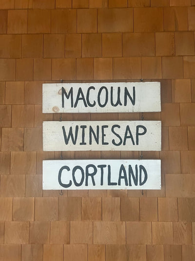 Vintage Hand - Painted Winesap Apple Sign - Diamonds & Rust