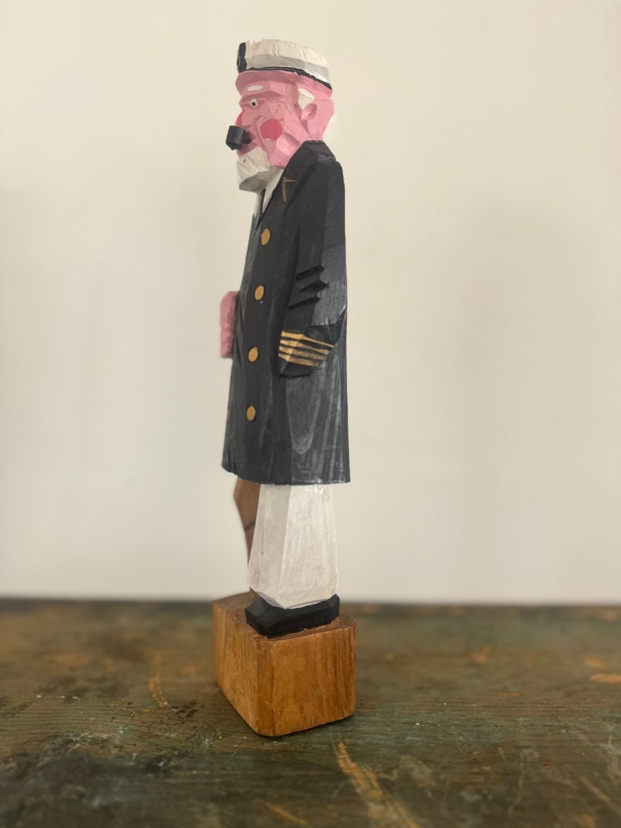 Vintage Handcarved Fisherman - Captain - Diamonds & Rust