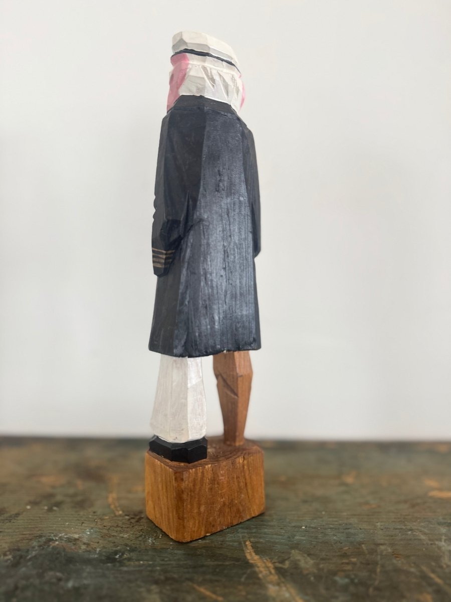 Vintage Handcarved Fisherman - Captain - Diamonds & Rust