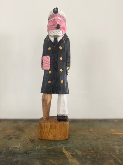 Vintage Handcarved Fisherman - Captain - Diamonds & Rust
