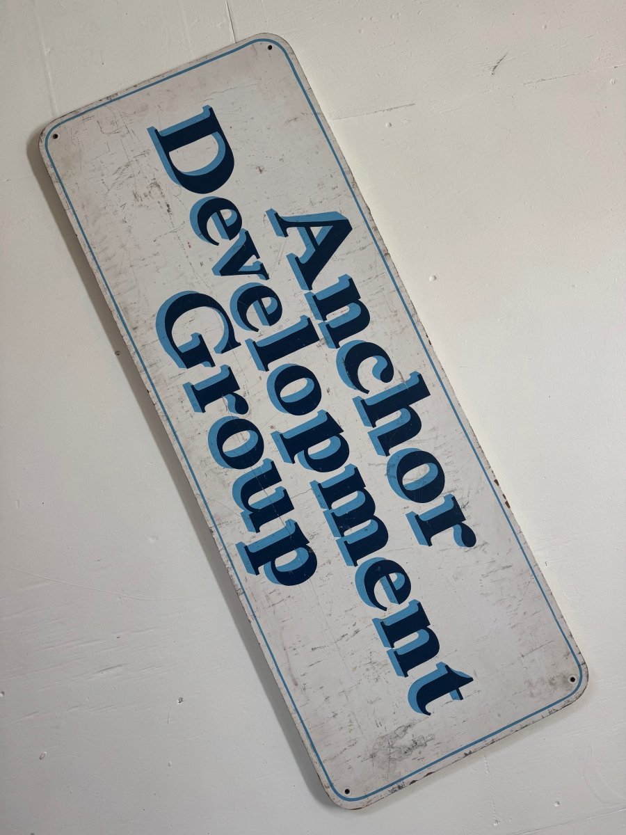 Vintage Handpainted Sign - Diamonds & Rust