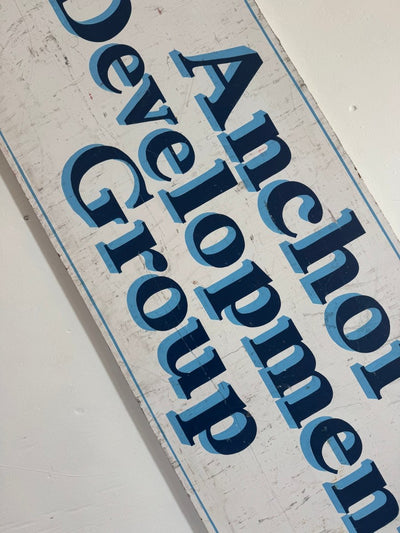 Vintage Handpainted Sign - Diamonds & Rust
