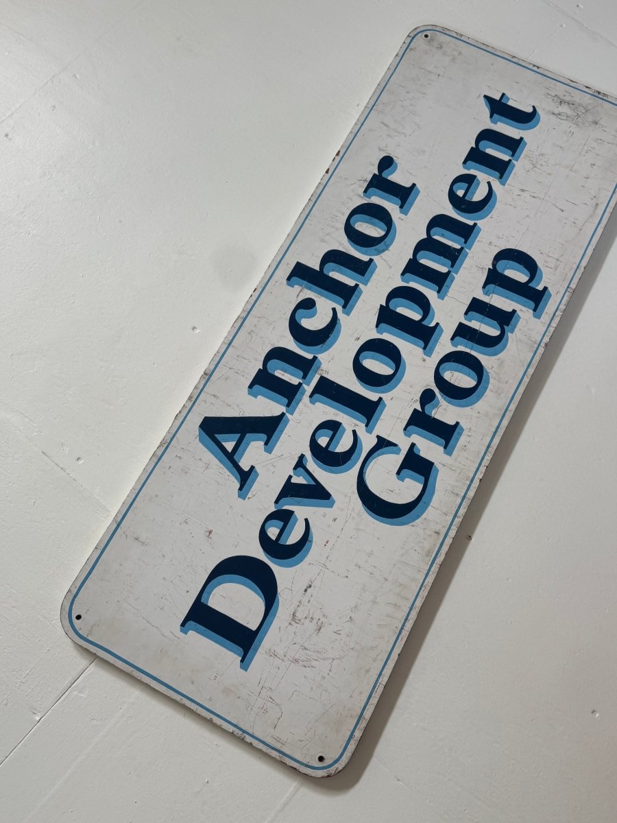 Vintage Handpainted Sign - Diamonds & Rust