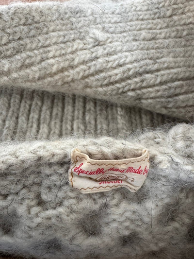 Vintage Hooded Fisherman's Sweater - Oatmeal - Diamonds & Rust