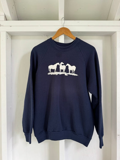 Vintage Horse Trio Raglan - Diamonds & Rust