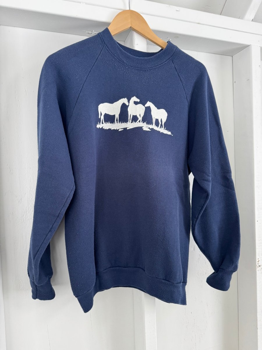 Vintage Horse Trio Sweatshirt - Diamonds & Rust