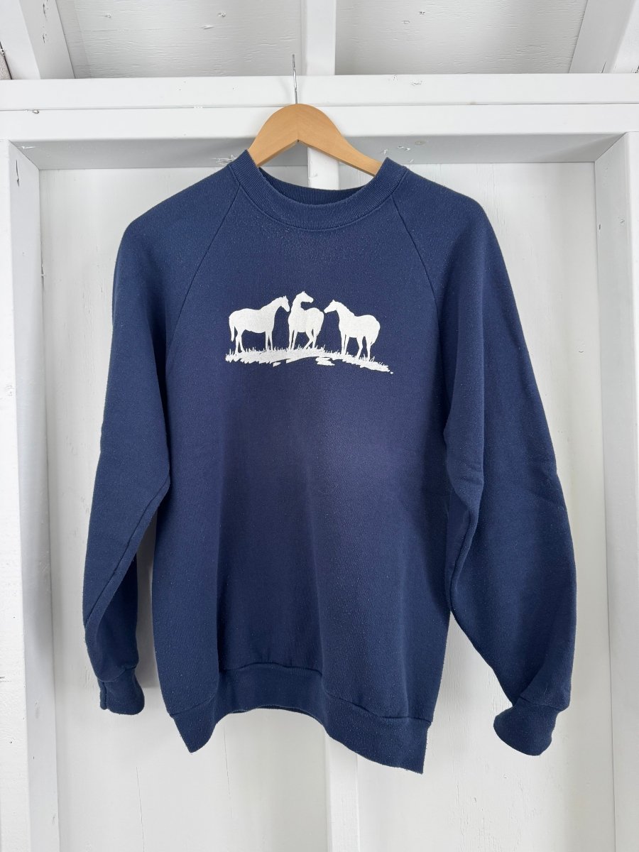 Vintage Horse Trio Sweatshirt - Diamonds & Rust