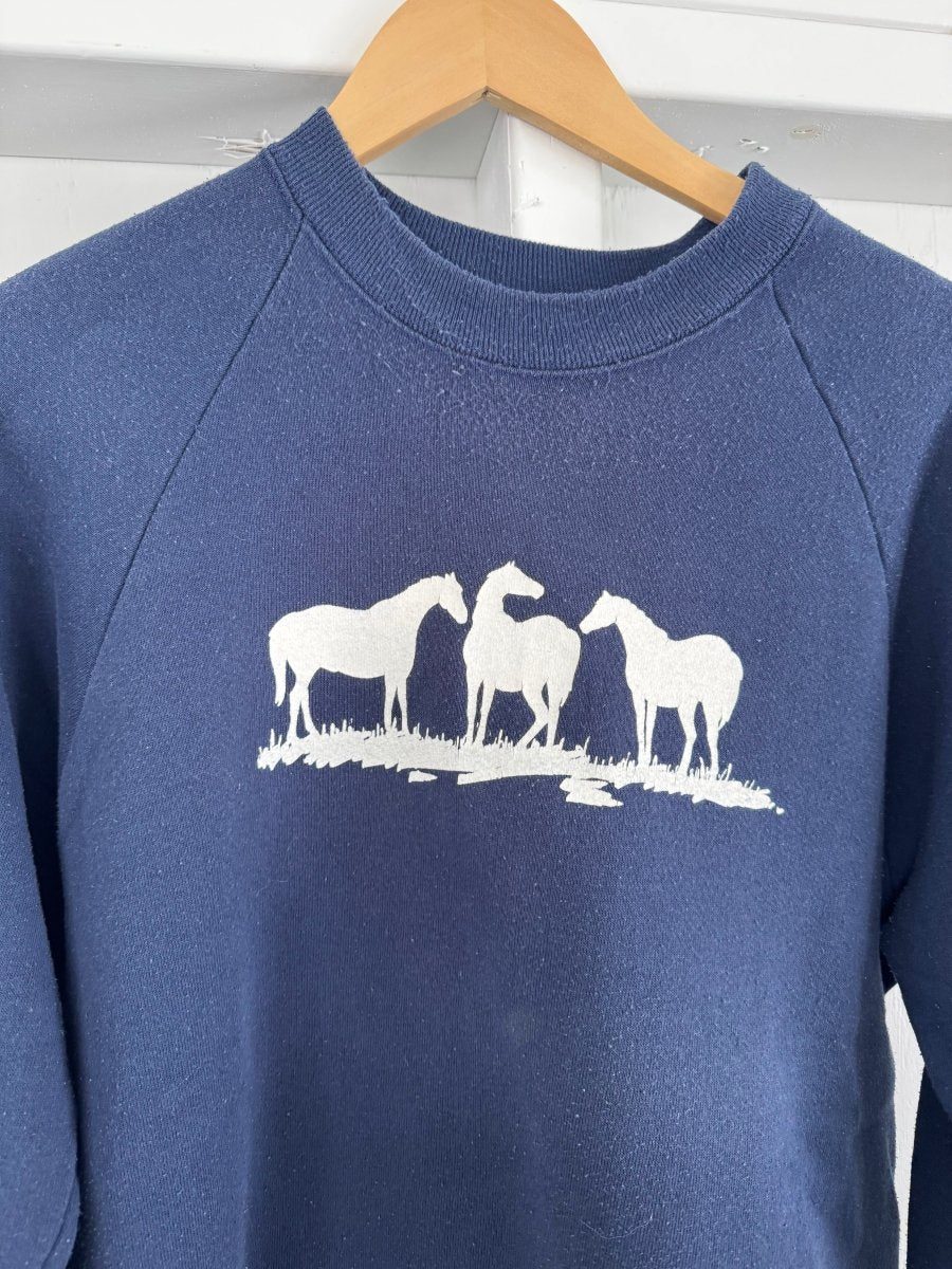 Vintage Horse Trio Sweatshirt - Diamonds & Rust