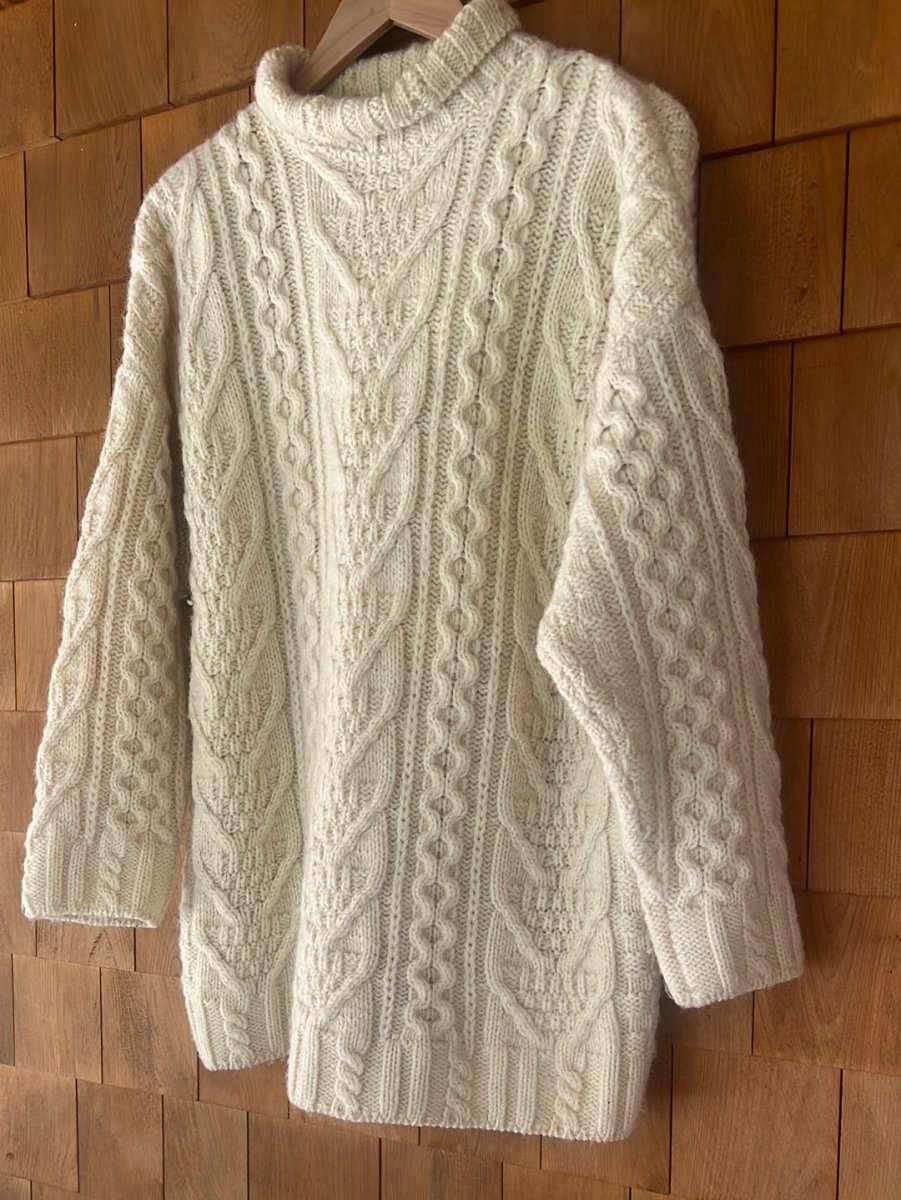 Vintage Inis Crafts Wool Sweater - Mock Neck - Diamonds & Rust