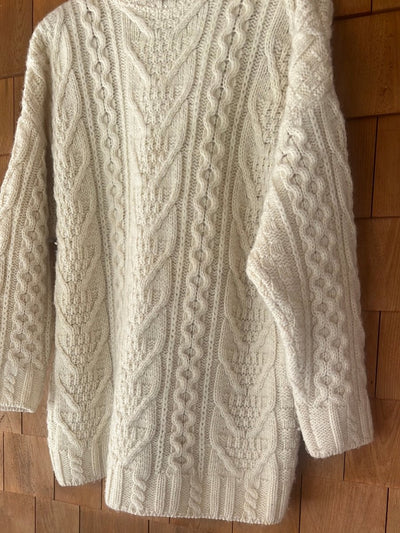 Vintage Inis Crafts Wool Sweater - Mock Neck - Diamonds & Rust