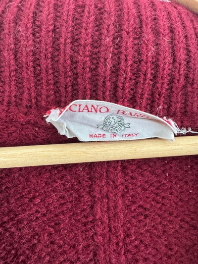 Vintage Italian Wool Sweater - Diamonds & Rust