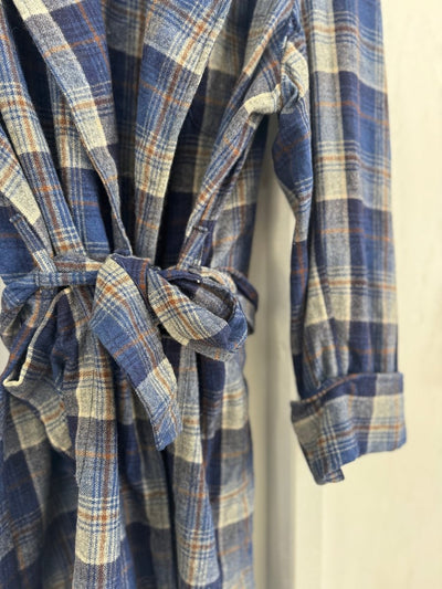 Vintage Kentfield Wool Plaid Robe - Diamonds & Rust
