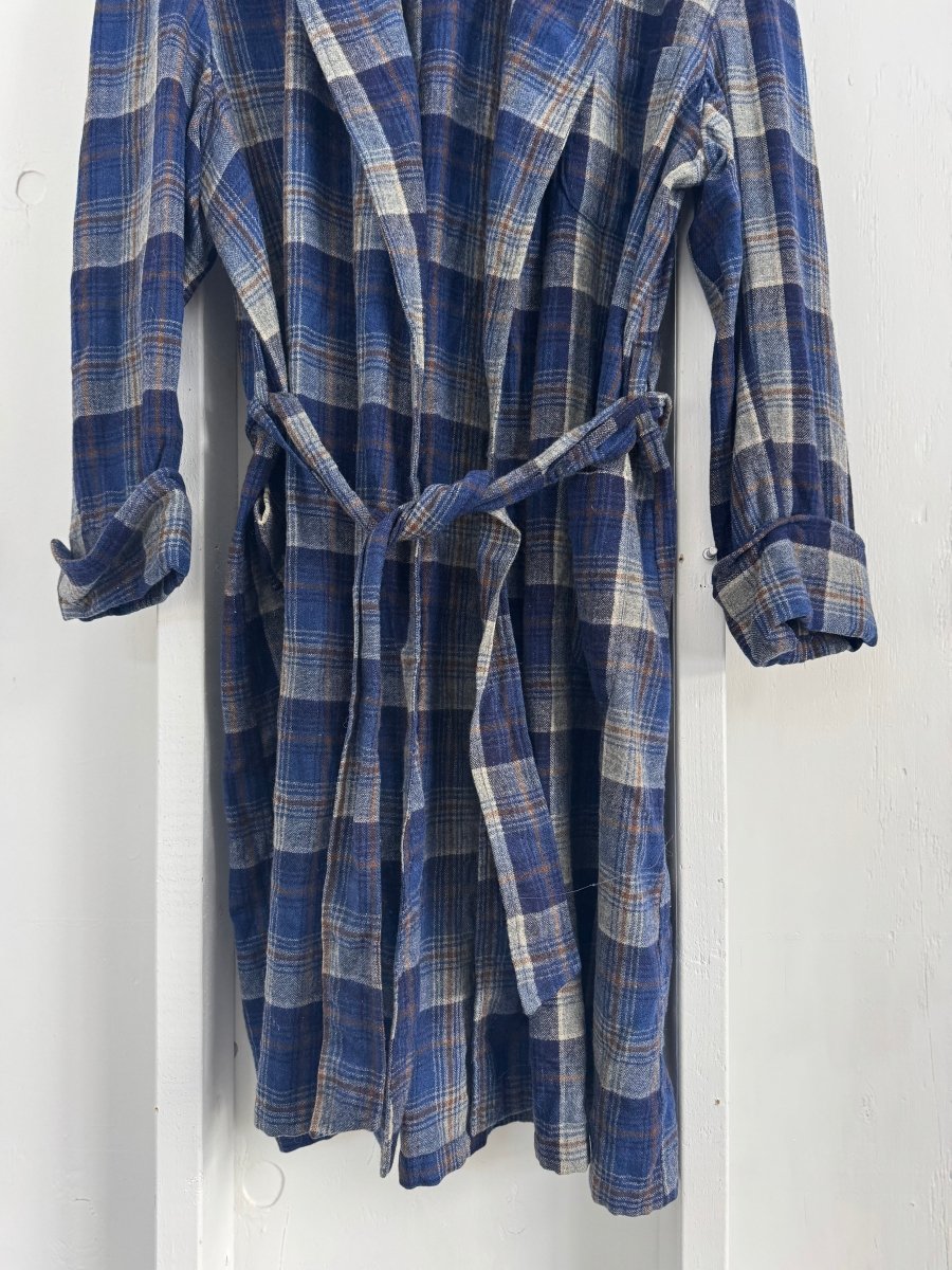 Vintage Kentfield Wool Plaid Robe - Diamonds & Rust