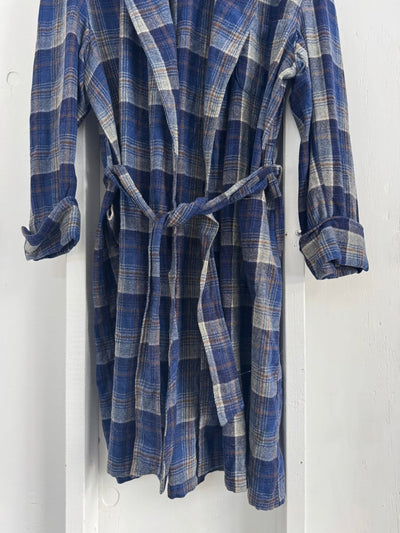 Vintage Kentfield Wool Plaid Robe - Diamonds & Rust