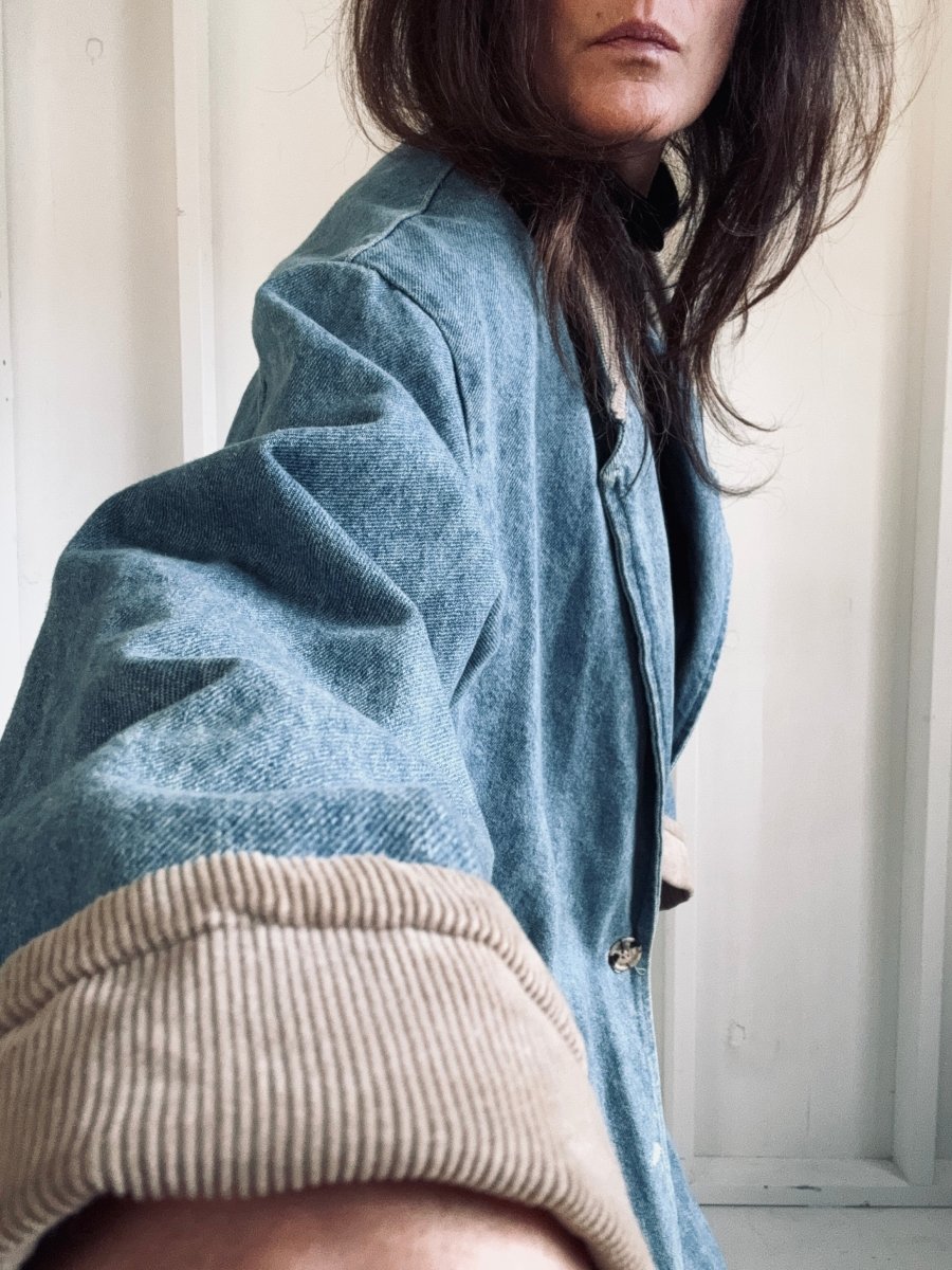 Vintage LEE Denim Trench Coat - Diamonds & Rust
