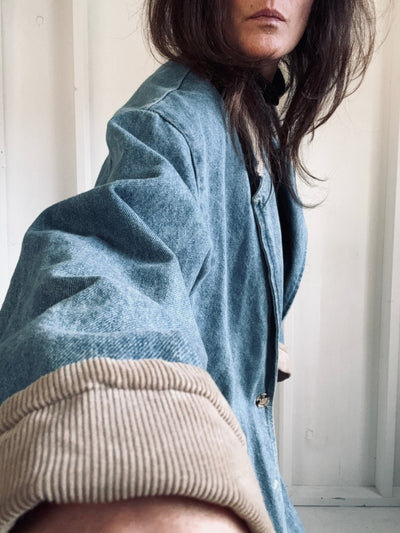 Vintage LEE Denim Trench Coat - Diamonds & Rust