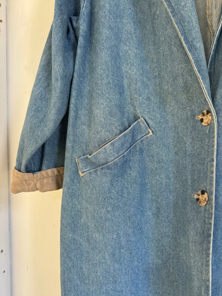 Vintage LEE Denim Trench Coat - Diamonds & Rust