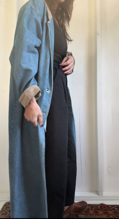 Vintage LEE Denim Trench Coat - Diamonds & Rust