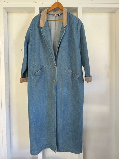 Vintage LEE Denim Trench Coat - Diamonds & Rust