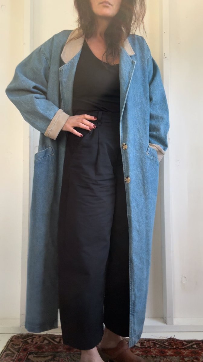 Vintage LEE Denim Trench Coat - Diamonds & Rust
